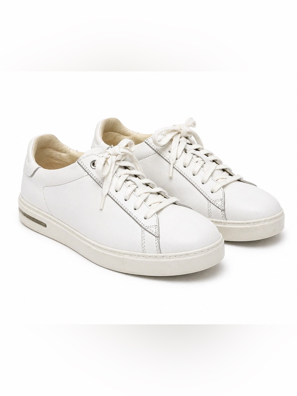 Birkenstock Bend Low White Leather Sneakers Shoes -  Size 42 (9 Mens)